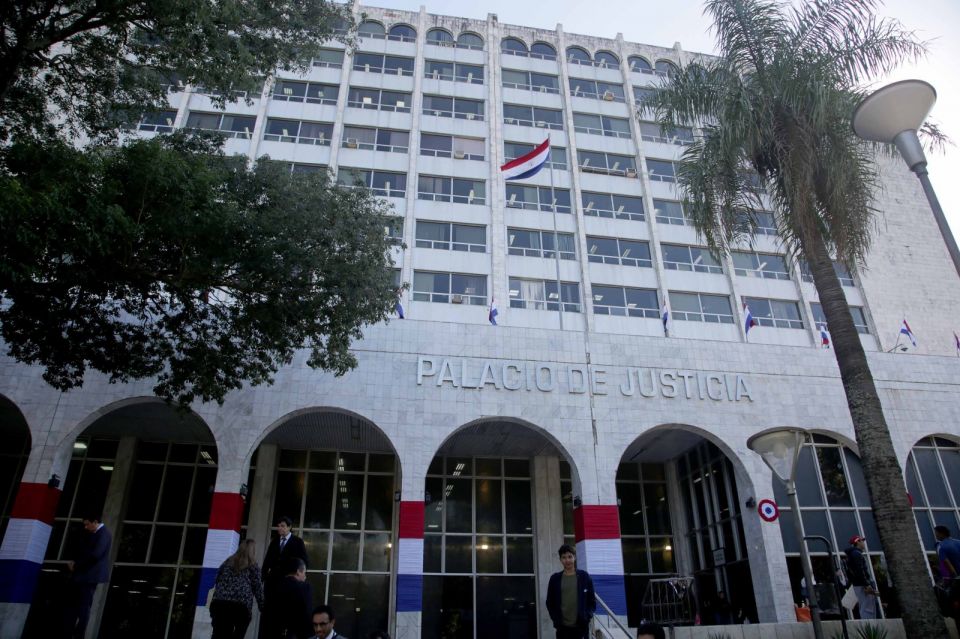 Fachada del Palacio de Justicia de Asunción en una nota sobre el rechazo del hábeas corpus preventivo de Erico Galeano.